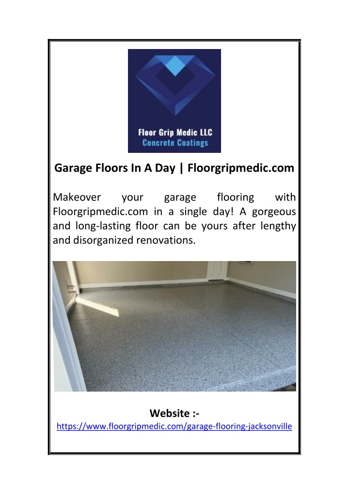 garage floors in a day floorgripmedic com n.w