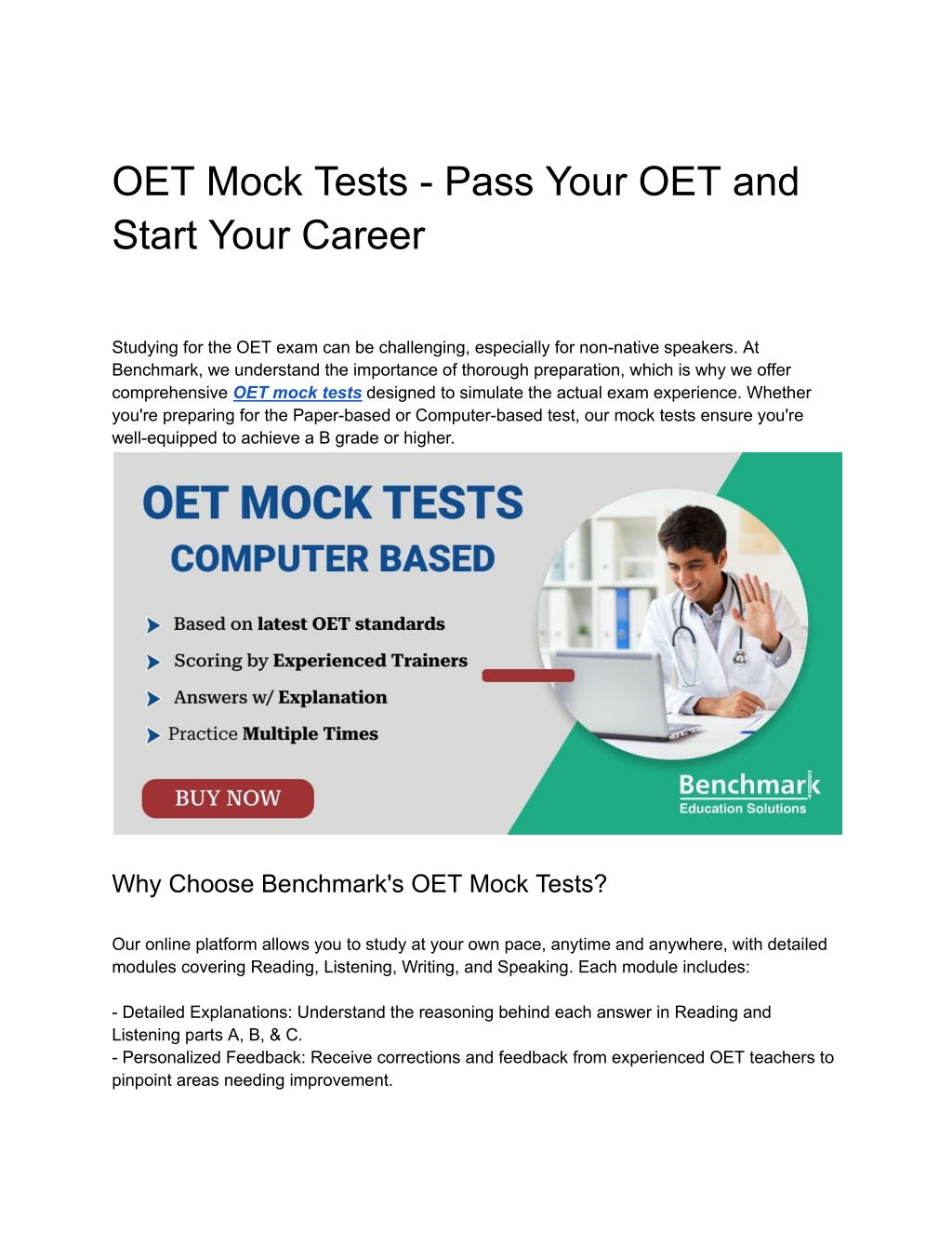 oet mock tests pass your oet and start your career l.w