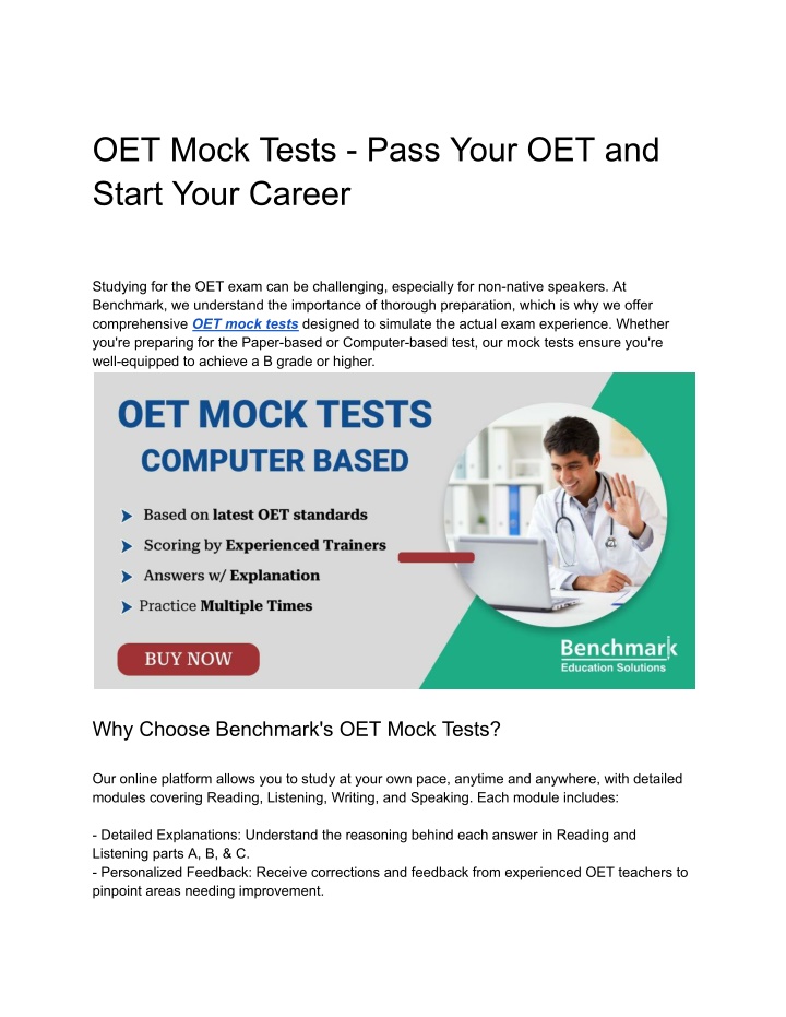 oet mock tests pass your oet and start your career n.w