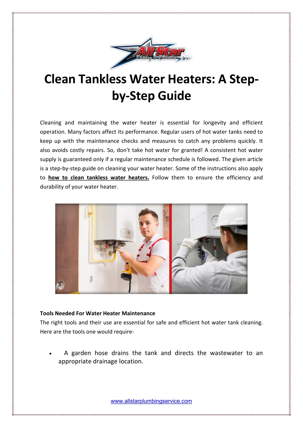 clean tankless water heaters a step by step guide l.w