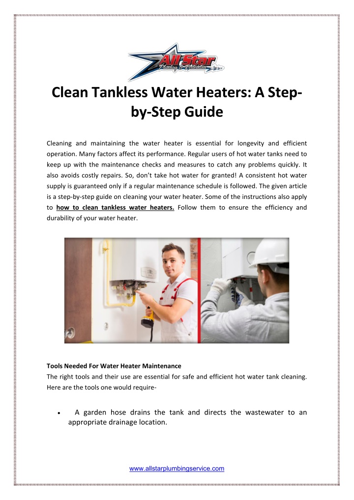 clean tankless water heaters a step by step guide n.w