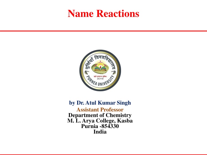 Benzoin Condensation: A Name Reaction Explained by Dr. Atul Kumar Singh