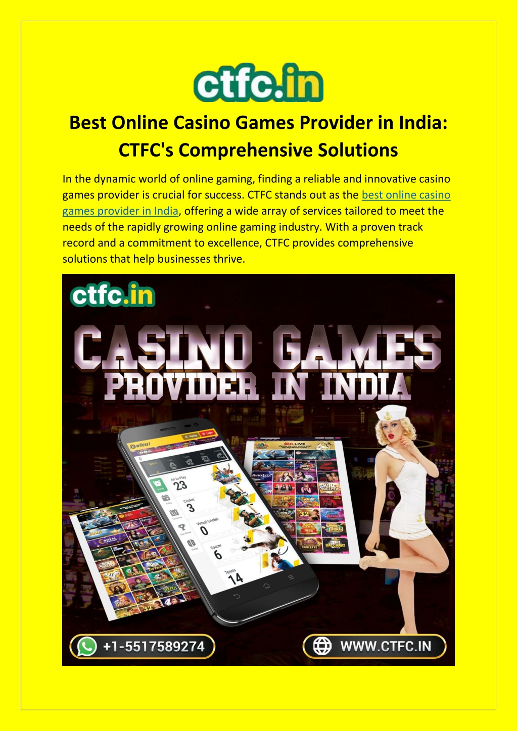 best online casino games provider in india ctfc l.w