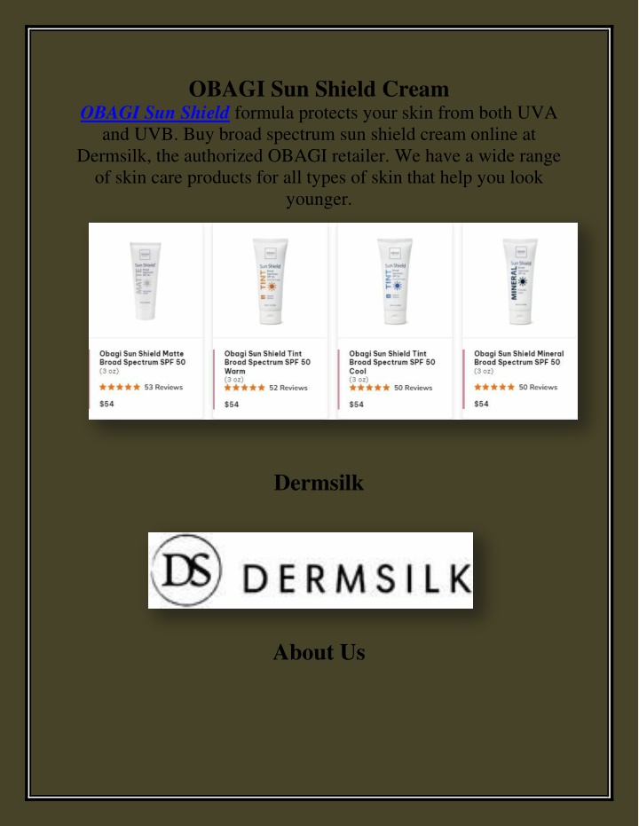 obagi sun shield cream obagi sun shield formula n.w