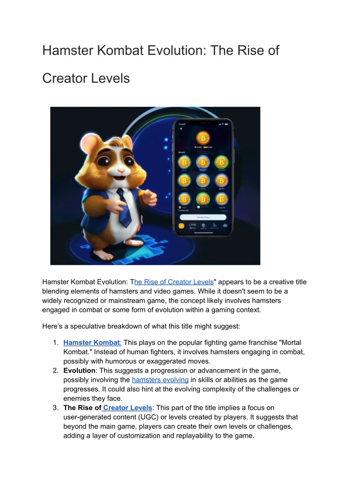 hamster kombat evolution the rise of n.w