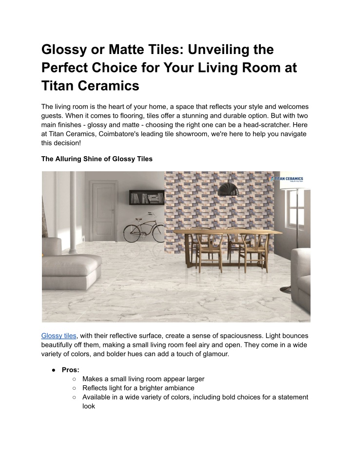 glossy or matte tiles unveiling the perfect n.w