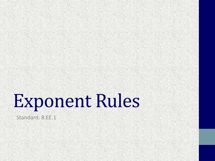 Exponents and Rules