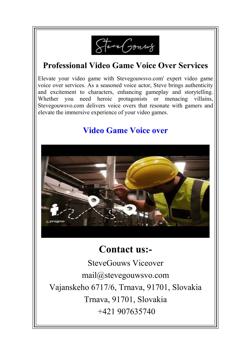 professional video game voice over services l.w