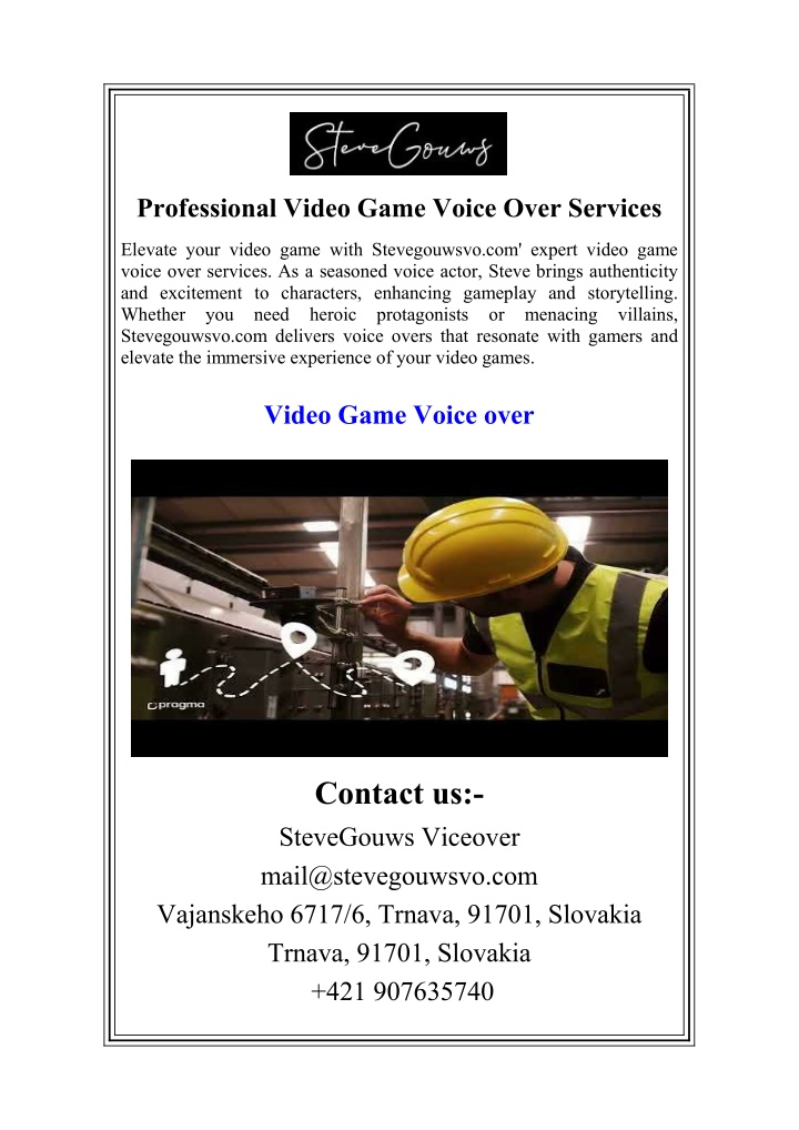 professional video game voice over services n.w