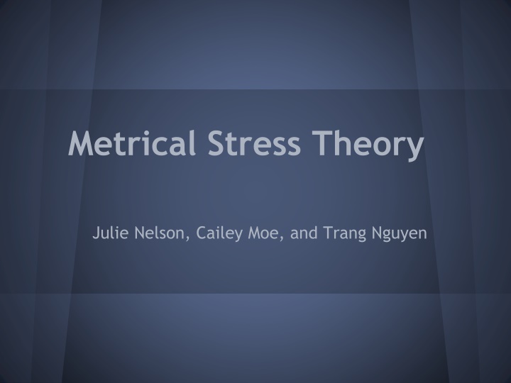 Metrical Phonology: A Brief Overview