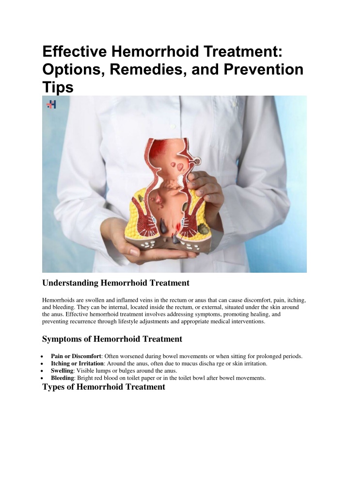 effective hemorrhoid treatment options remedies n.w