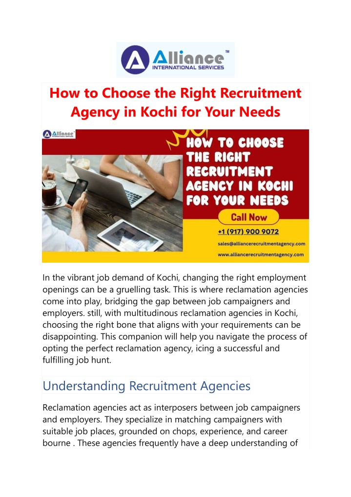 how to choose the right recruitment agency n.w