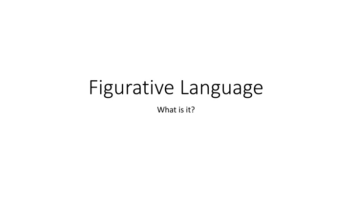 Figurative Language Through Examples