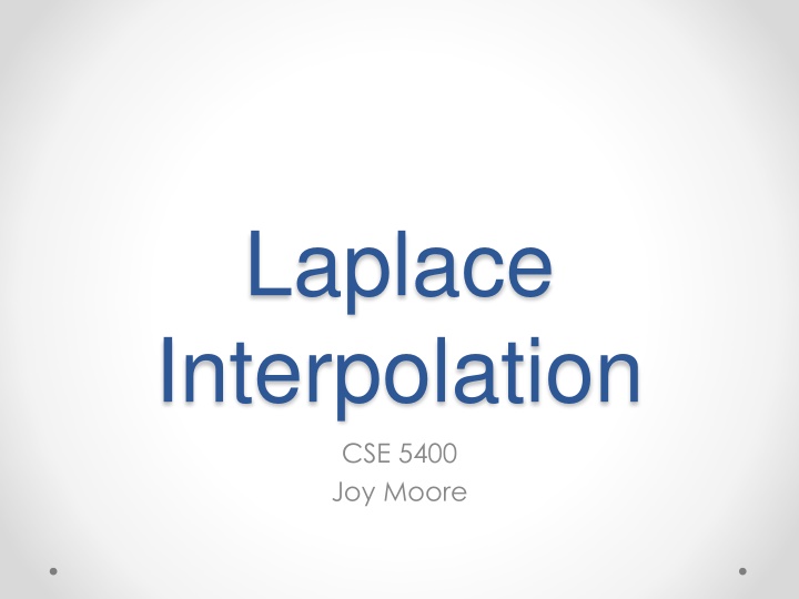 Laplace Interpolation for Sparse Data Restoration