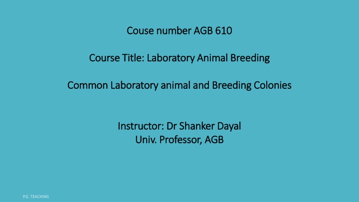 Laboratory Animal Breeding and Mutant Mouse Strains in Research