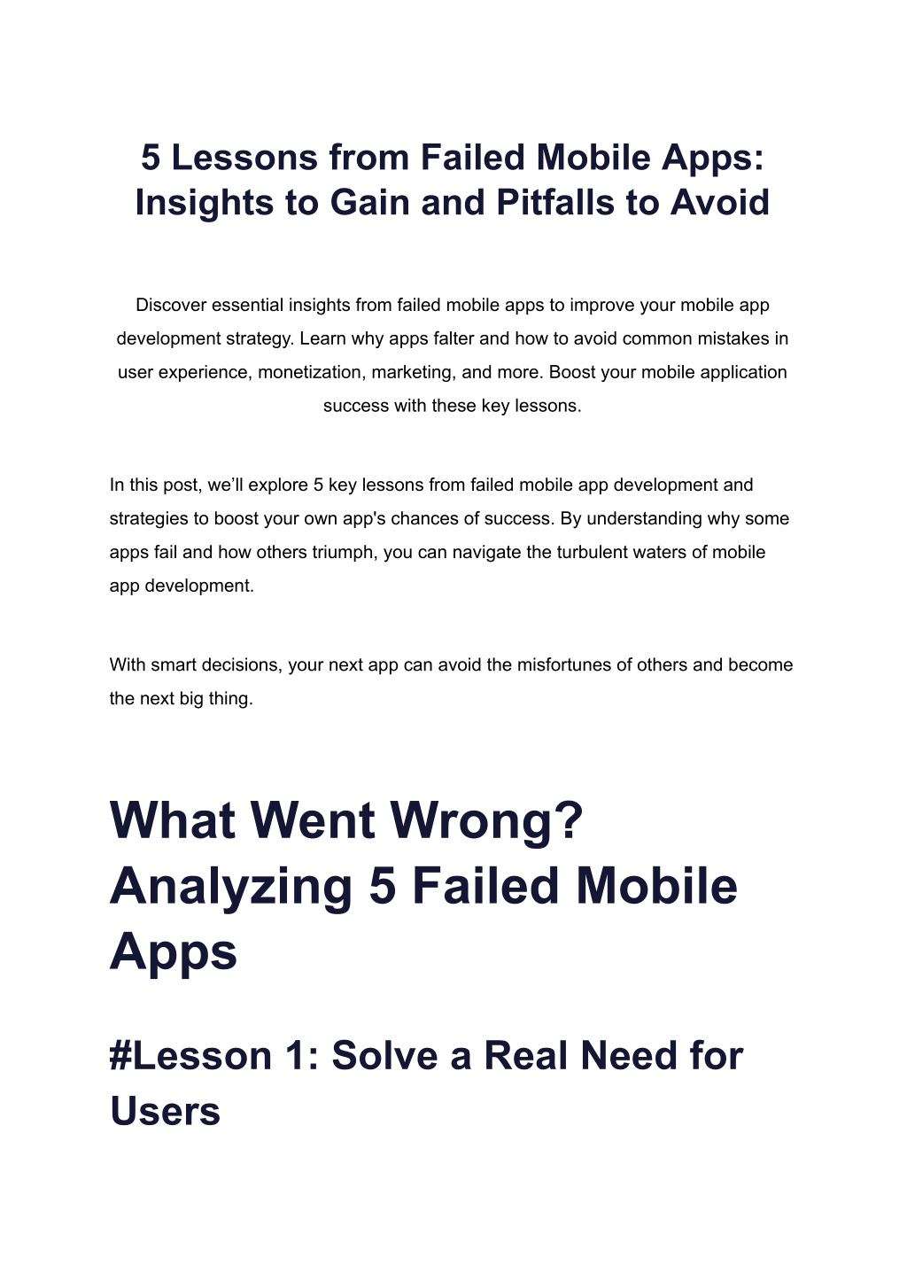 5 lessons from failed mobile apps insights l.w