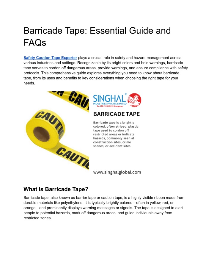 barricade tape essential guide and faqs n.w