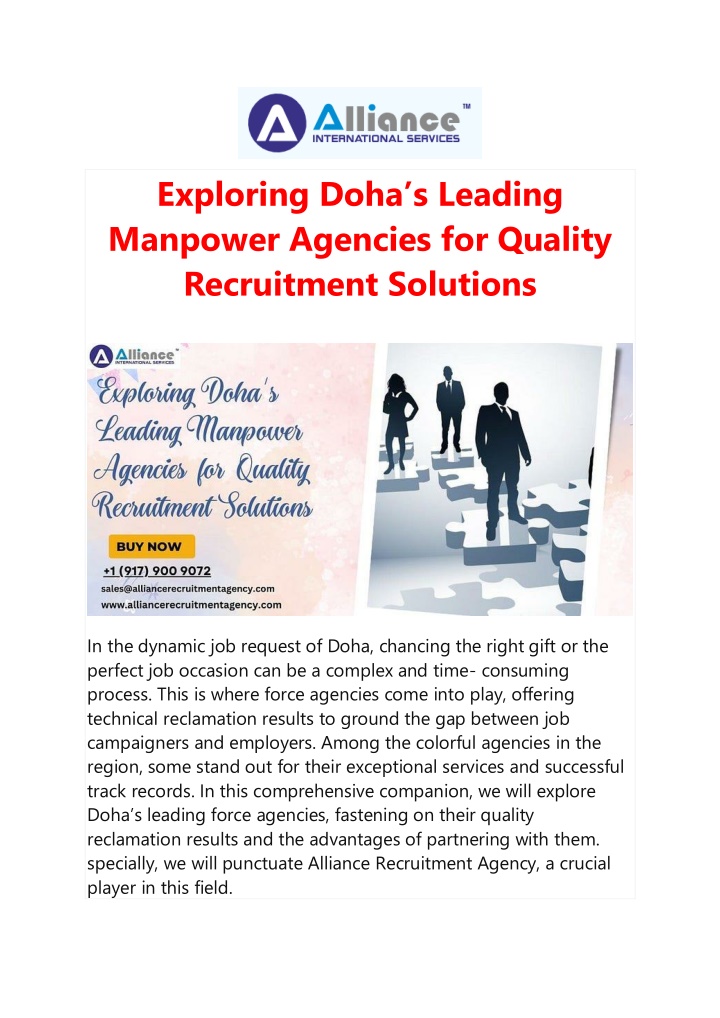 exploring doha s leading manpower agencies n.w