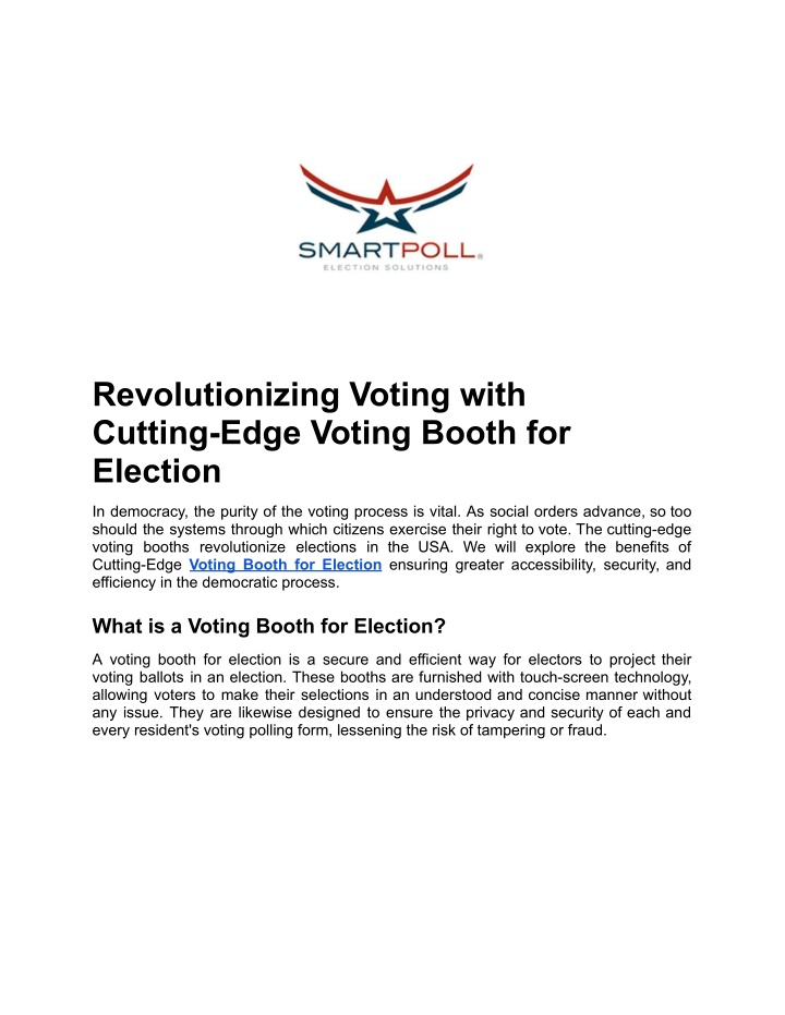 revolutionizing voting with cutting edge voting n.w