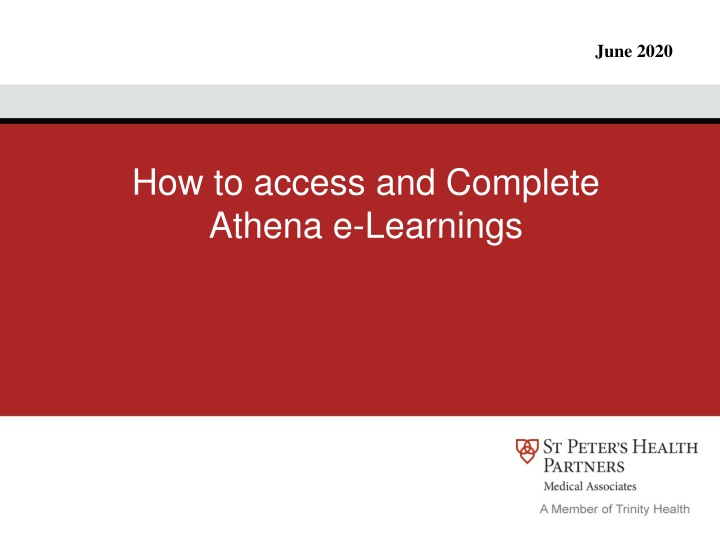 Accessing and Completing Athena e-Learnings with Ease