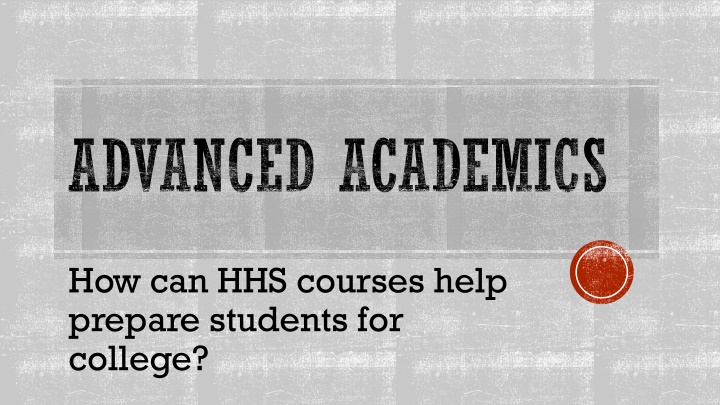How HHS Courses Prepare Students for College