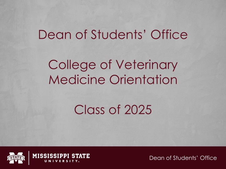 Dean of Students Office: Supporting Student Success at College of Veterinary Medicine