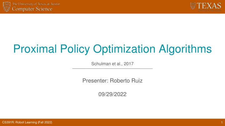Advanced Reinforcement Learning for Autonomous Robots