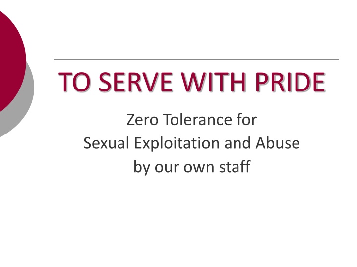 Preventing Sexual Exploitation and Abuse in the Workplace
