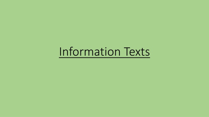 Enhancing Information Texts for KS2 Pupils