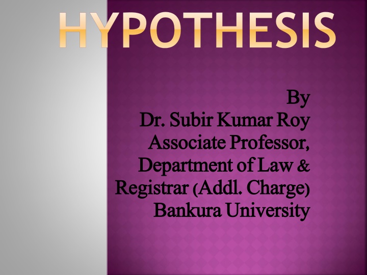 Research Hypothesis and Variables in Academic Studies
