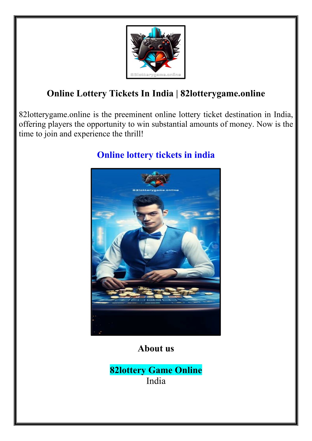 online lottery tickets in india 82lotterygame l.w