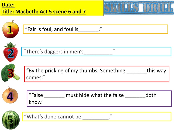 Macbeth's Final Stand: Acts 5, Scenes 6 and 7