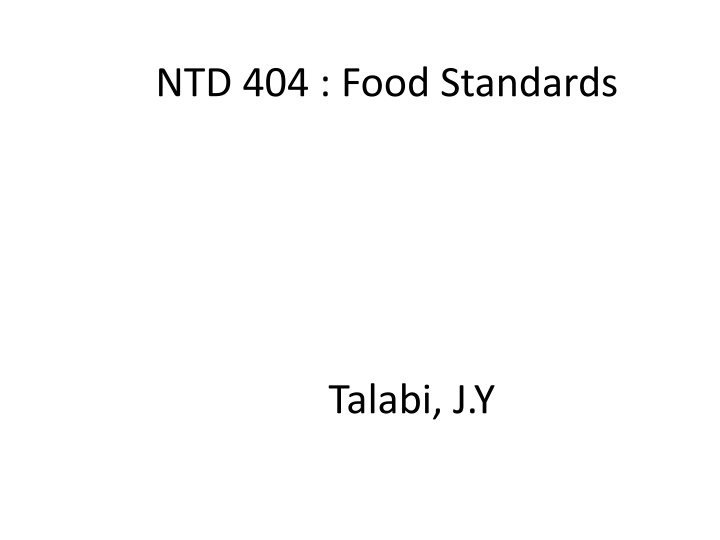 Importance of Food Standards and Regulation in Ensuring Consumer Health
