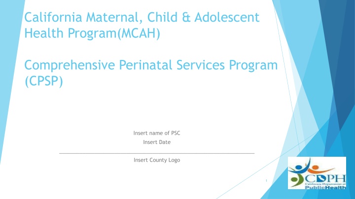 Comprehensive Perinatal Services Program (CPSP) Overview