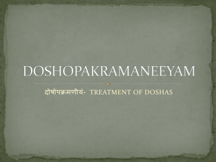 Ayurvedic Treatments for Dosha Imbalance: Vata, Pitta, Kapha