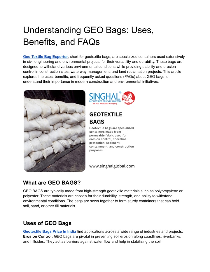 understanding geo bags uses benefits and faqs n.w