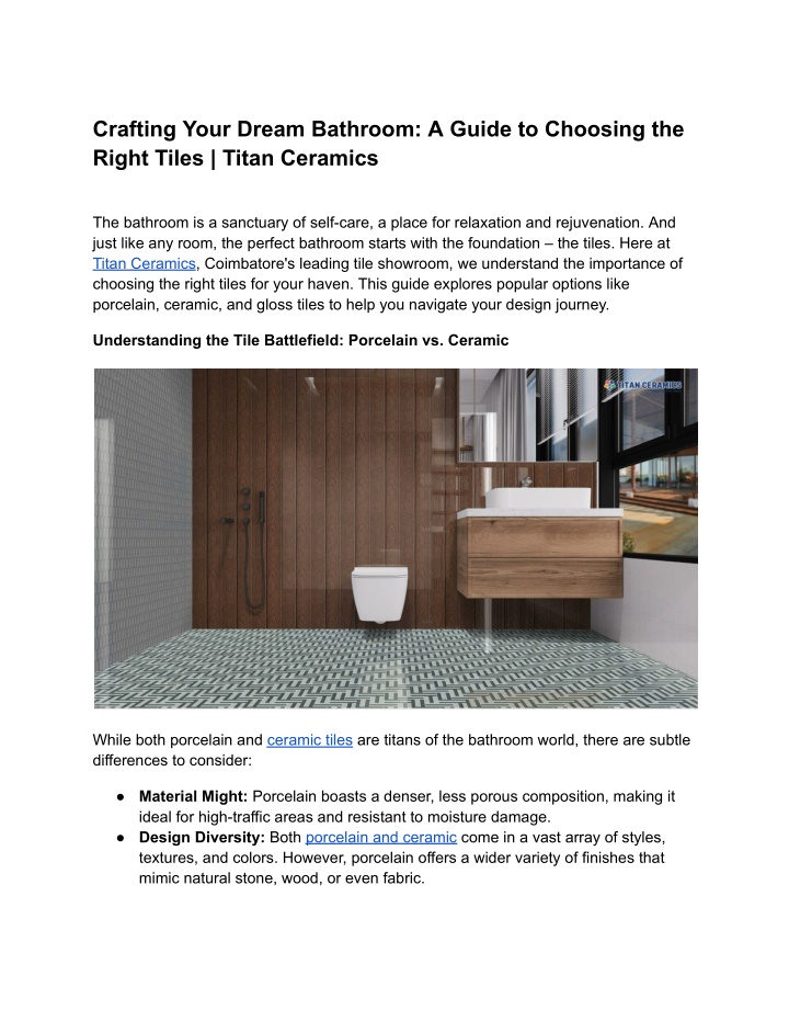 crafting your dream bathroom a guide to choosing n.w
