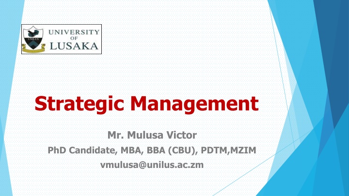 Strategic Management Essentials with Mr. Mulusa Victor