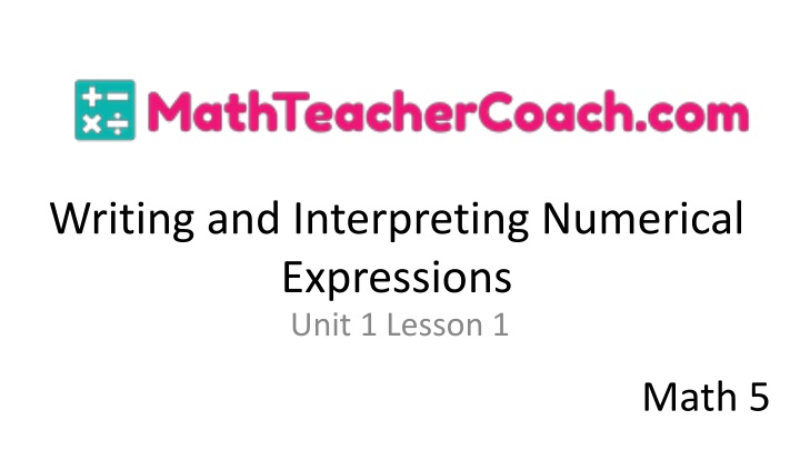 Numerical Expressions in Mathematics