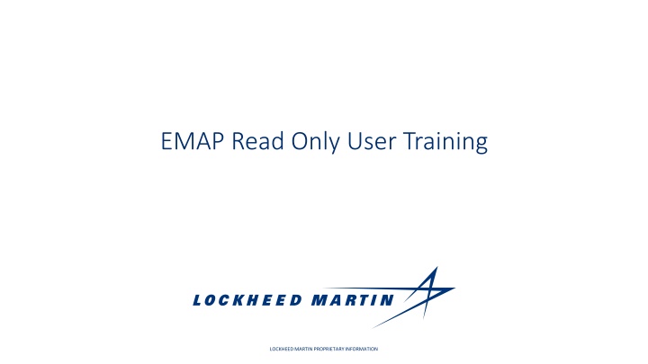 EMAP Read-Only User Training Overview