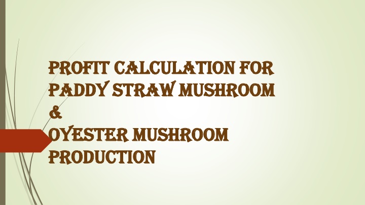 Mushroom Production Profit Calculation and Business Models
