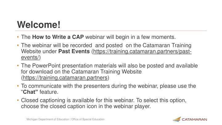 How to Write a CAP Webinar Overview