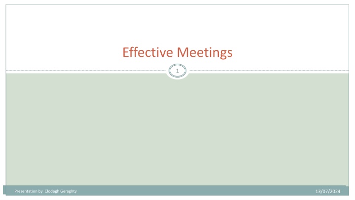 Effective Team Meetings - Guidelines and Best Practices