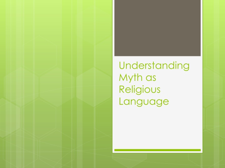 Myth as Religious Language: Exploring Concepts and Interpretations