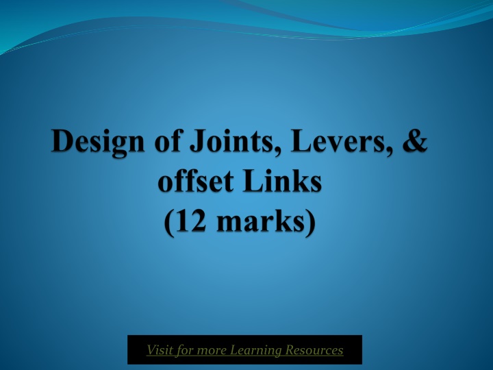 Cotter Joints in Mechanical Engineering