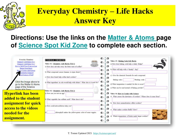 Everyday Chemistry Life Hacks Answer Key