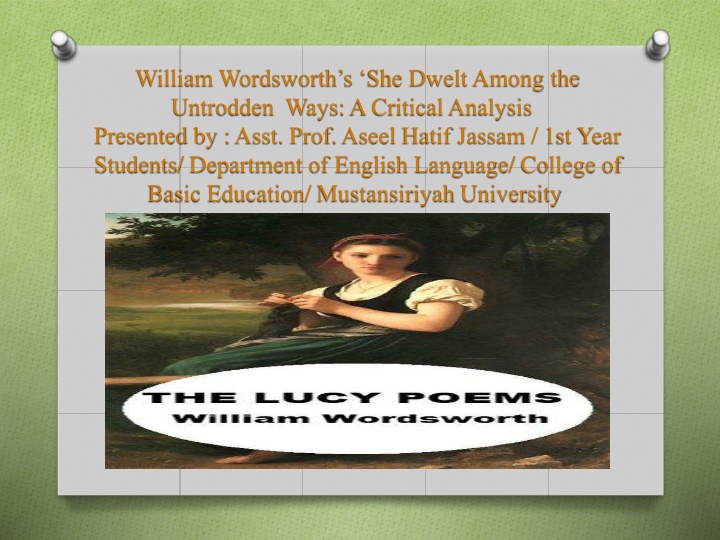 Analysis of William Wordsworth's 