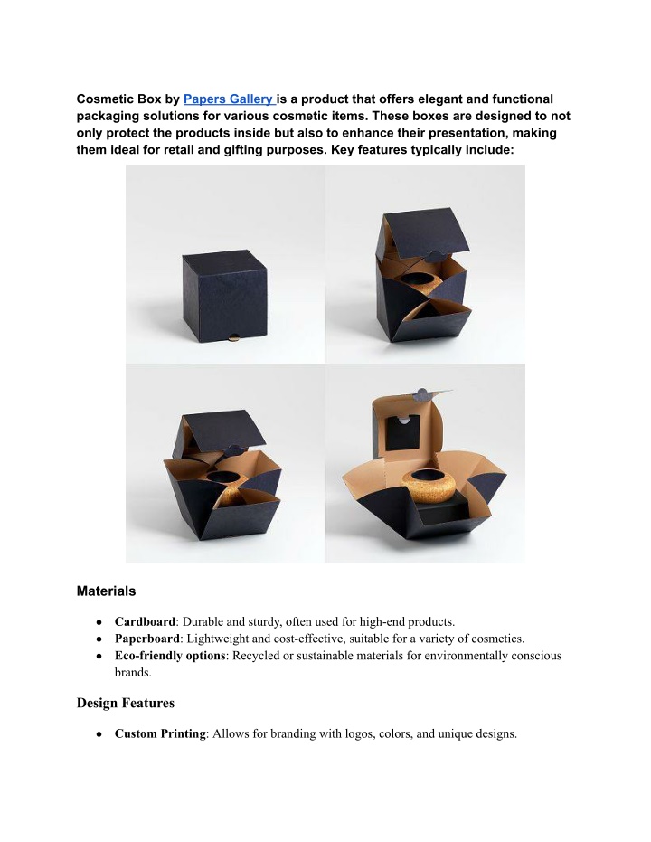cosmetic box by papers gallery is a product that n.w
