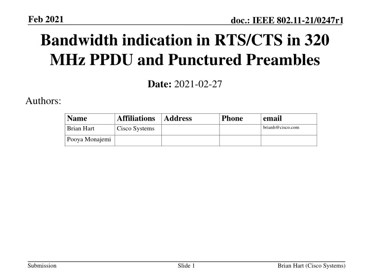 Challenges and Requirements for Bandwidth Indication in IEEE 802.11