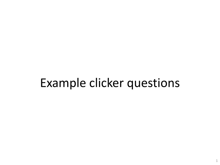 Physics Clicker Questions and Graphs